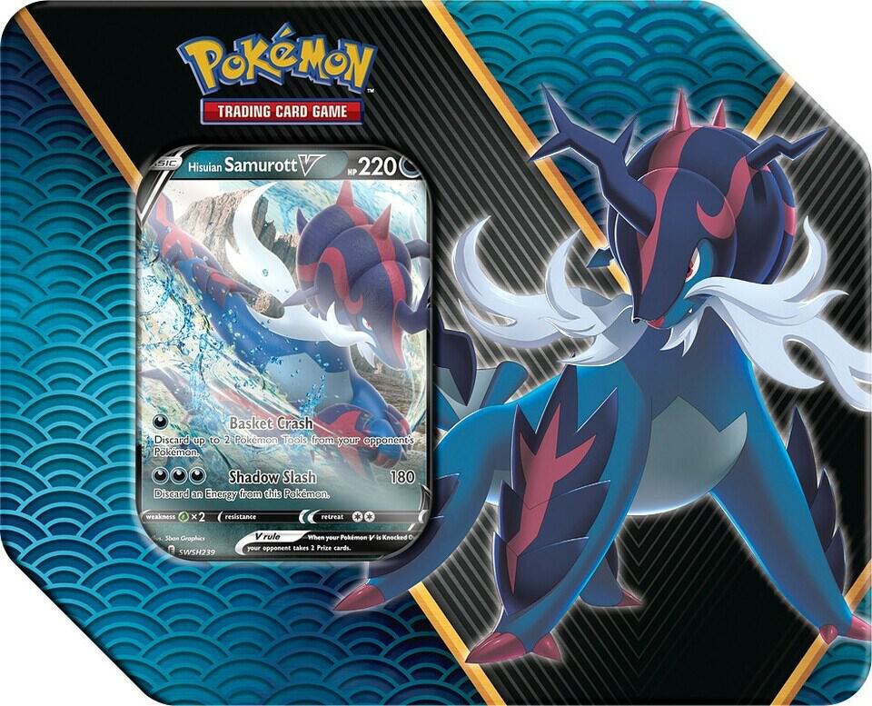 Pokemon TCG Divergent Powers Tin Hisuian Samurott V