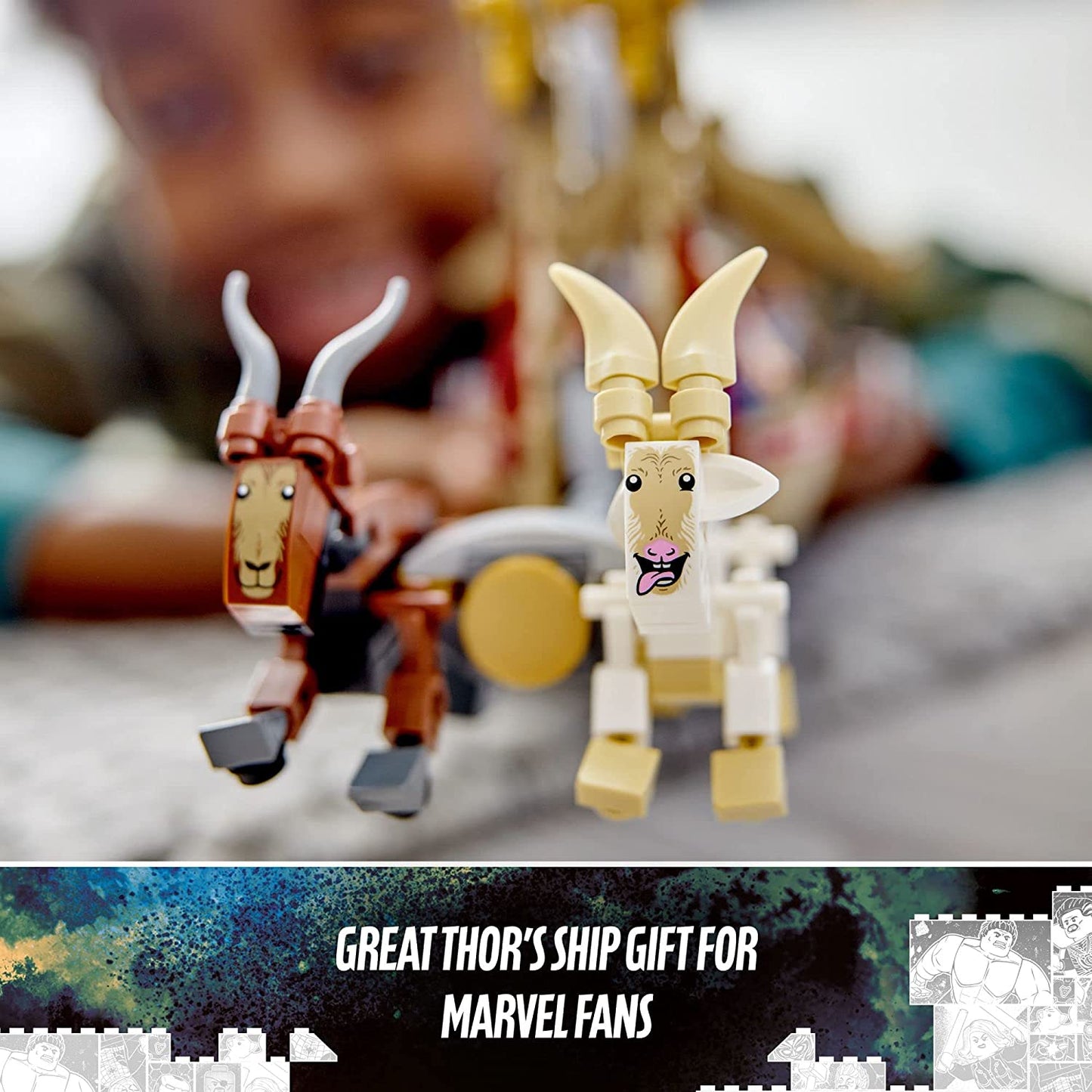 LEGO Marvel The Goat Boat 76208 Building Kit; Collectible Thor Construction Toy with 5 Minifigures for Kids Aged 8+ (564 Pieces)