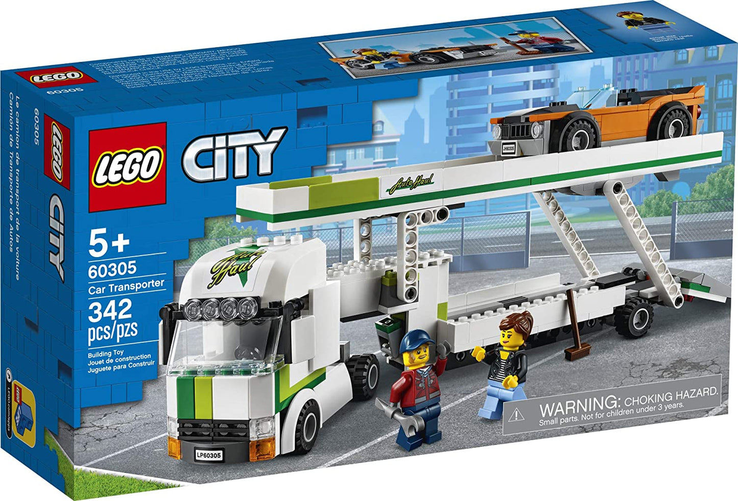 LEGO City Car Transporter 60305 Building Kit; Toy Playset for Kids, New 2021 (342 Pieces)