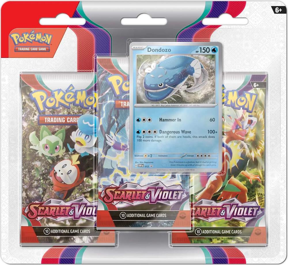 Pokemon TCG Scarlet & Violet 3 Pack Blister Dondozo