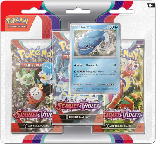 Pokemon TCG Scarlet & Violet 3 Pack Blister Dondozo