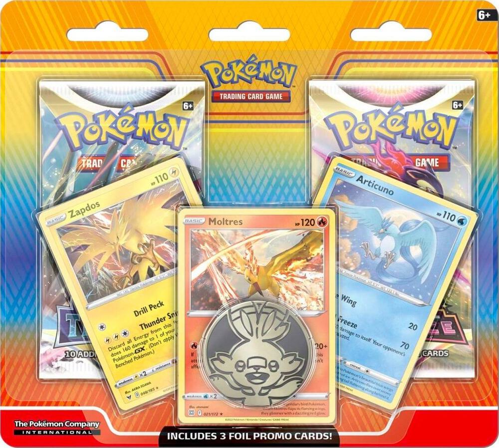 Pokemon TCG Enhanced 2-Pack Blister Pack Articuno, Zapdos, & Moltres