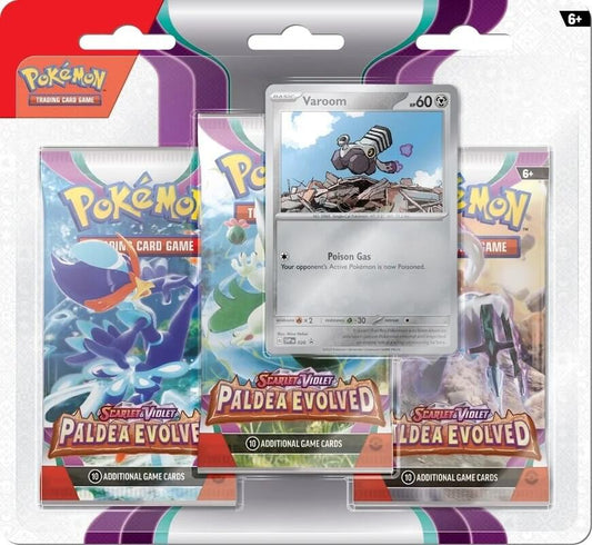 Pokemon TCG Paldea Evolved 3 Pack Blister Varoom