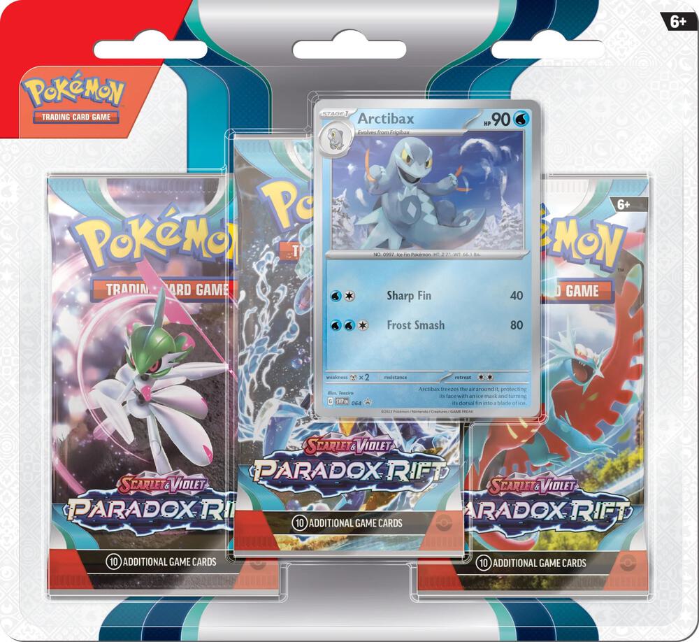 Pokemon TCG Paradox Rift 3 Pack Blister Arctibax