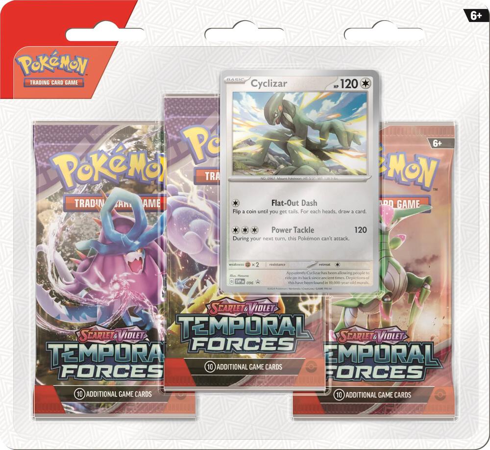 Pokemon TCG Temporal Forces 3 Pack Blister Cyclizar
