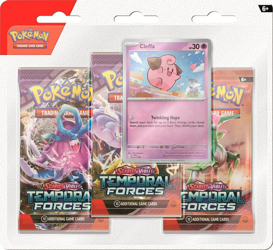 Pokemon TCG Temporal Forces 3 Pack Blister Cleffa - SV05: Temporal Forces