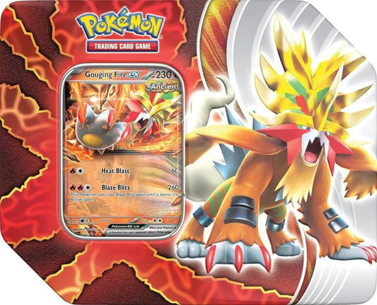 Pokemon TCG Paradox Destinies Tin Gouging Fire ex