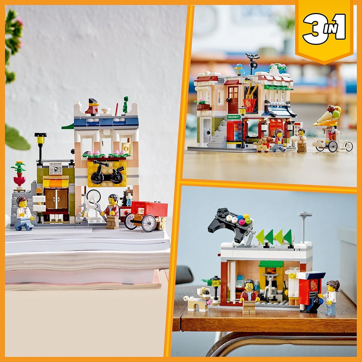 LEGO Creator 3 in 1 Downtown Noodle Shop House 31131