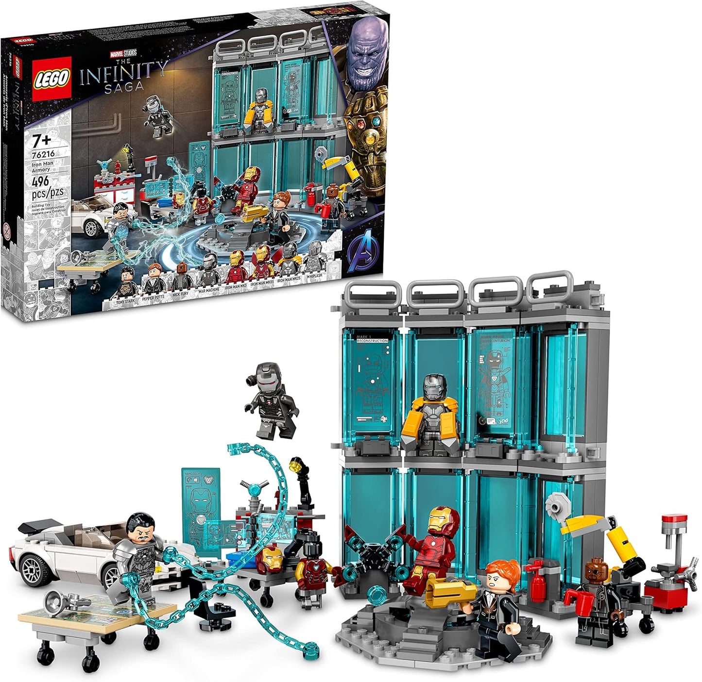 Lego Marvel Iron Man Armory Toy Building Set 76216