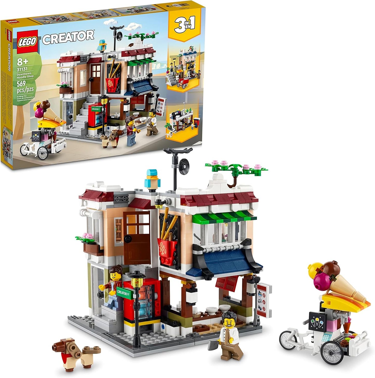 LEGO Creator 3 in 1 Downtown Noodle Shop House 31131