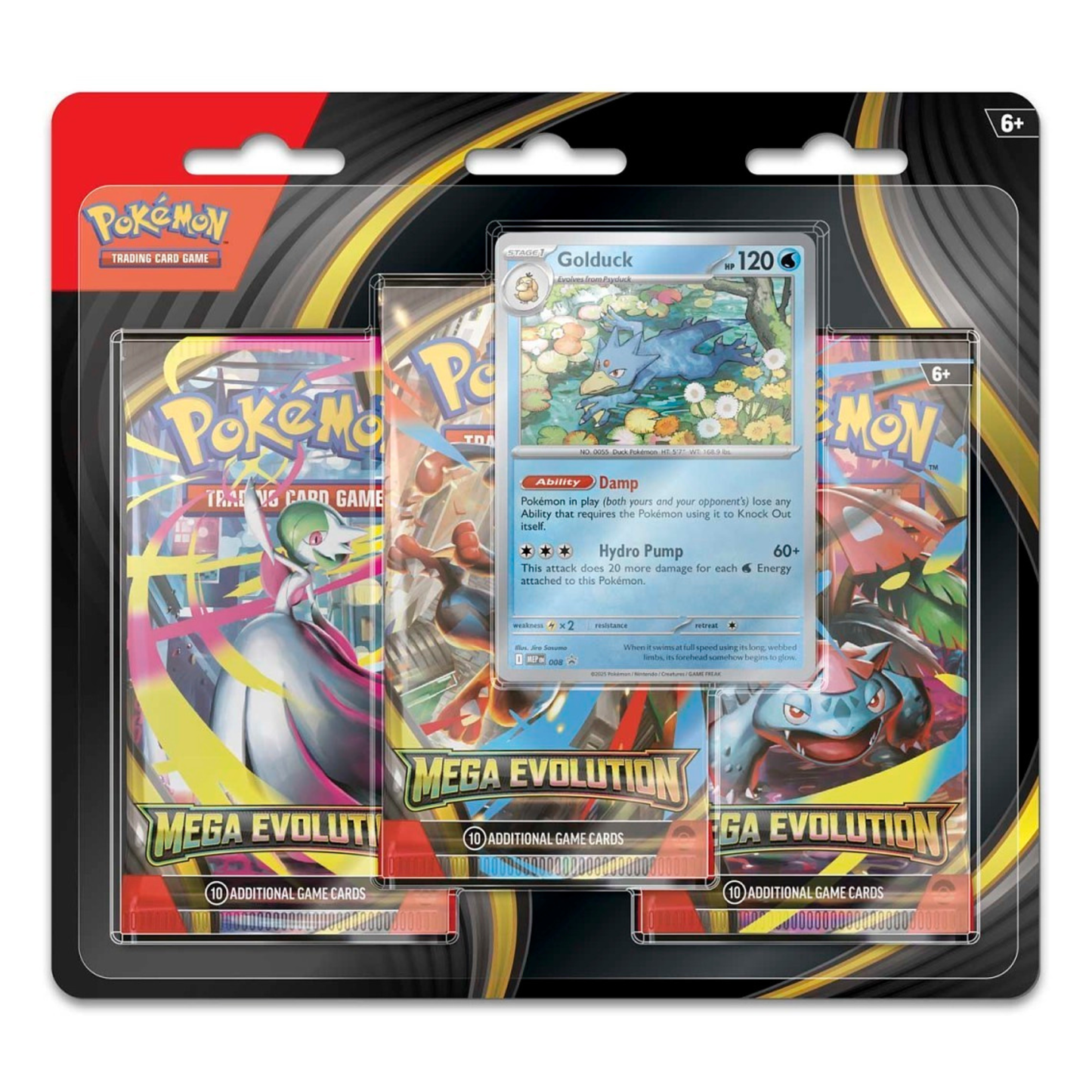 Pokémon TCG: Mega Evolution 3 Booster Packs & Golduck Promo Card