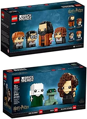 Lego Brickheadz Harry Potter, Hermione, Ron Weasley, Hagrid 4095 + Lord Voldemort, Nagini, Bellatrix Lestrange 40496 Set