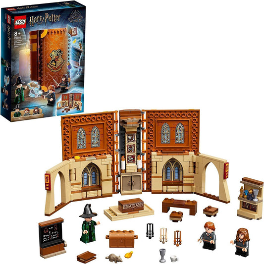 LEGO 76382 Harry Potter Hogwarts Moment: Transfiguration Class Building Set, Collectible Book Toy, Travel Case, Portable Playset