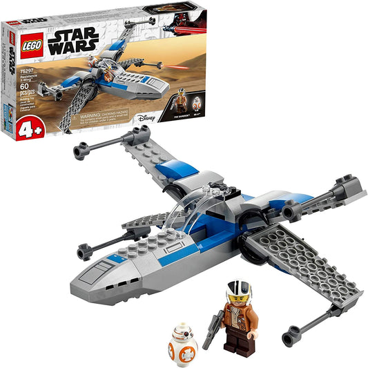 LEGO Star Wars Resistance X-Wing 75297 Building Kit; Awesome Starfighter Building Toy for Kids Aged 4 and Up, Featuring Poe Dameron and BB-8; New 2021 (60 Pieces)